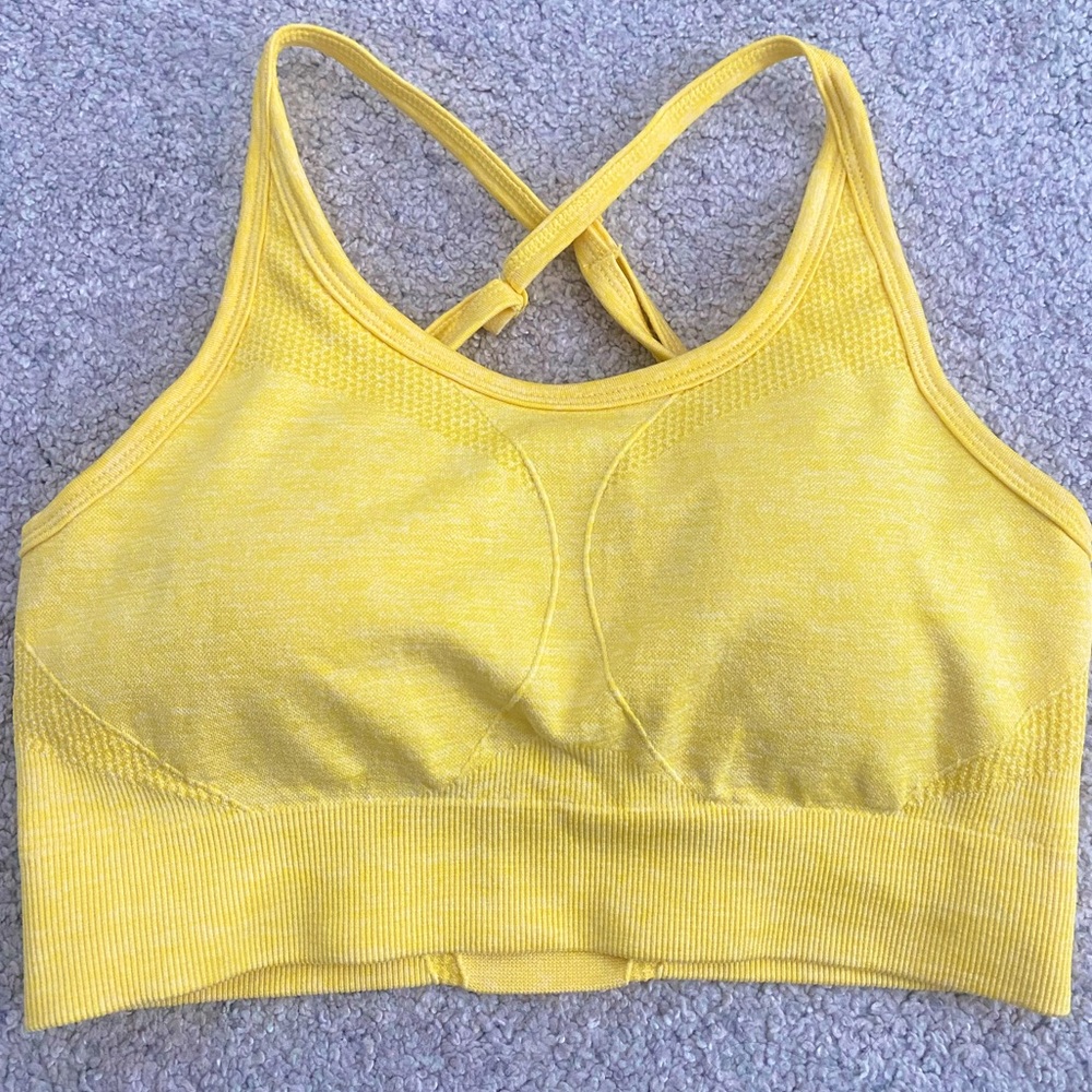 AYBL dandelion yellow sports bra 💛 size small